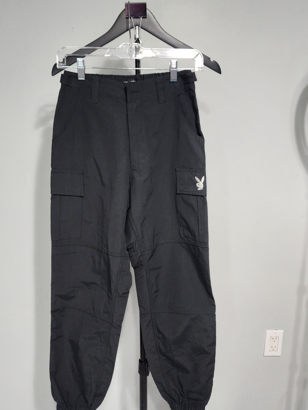 PLAYBOY By PacSun Black Cargo Utility Pants Size Extra Small Streetwear Y2K